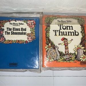 Vintage The Story Teller Tom Thumb & The Elves & The Shoemaker Cassette + Book